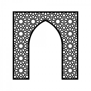 وکتور کادر لایه باز اسلیمی تذهیبی